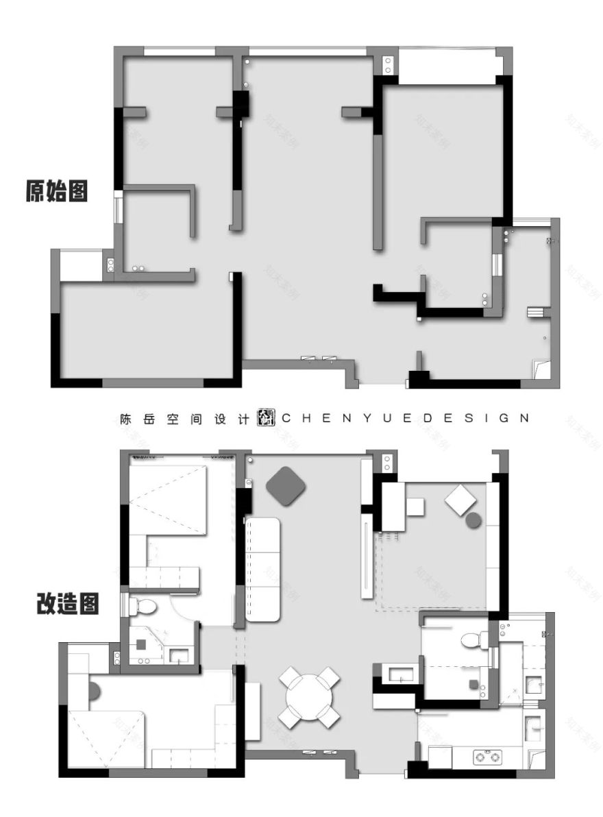 陈岳实景|成都尊邸小户型大格局中古风-14