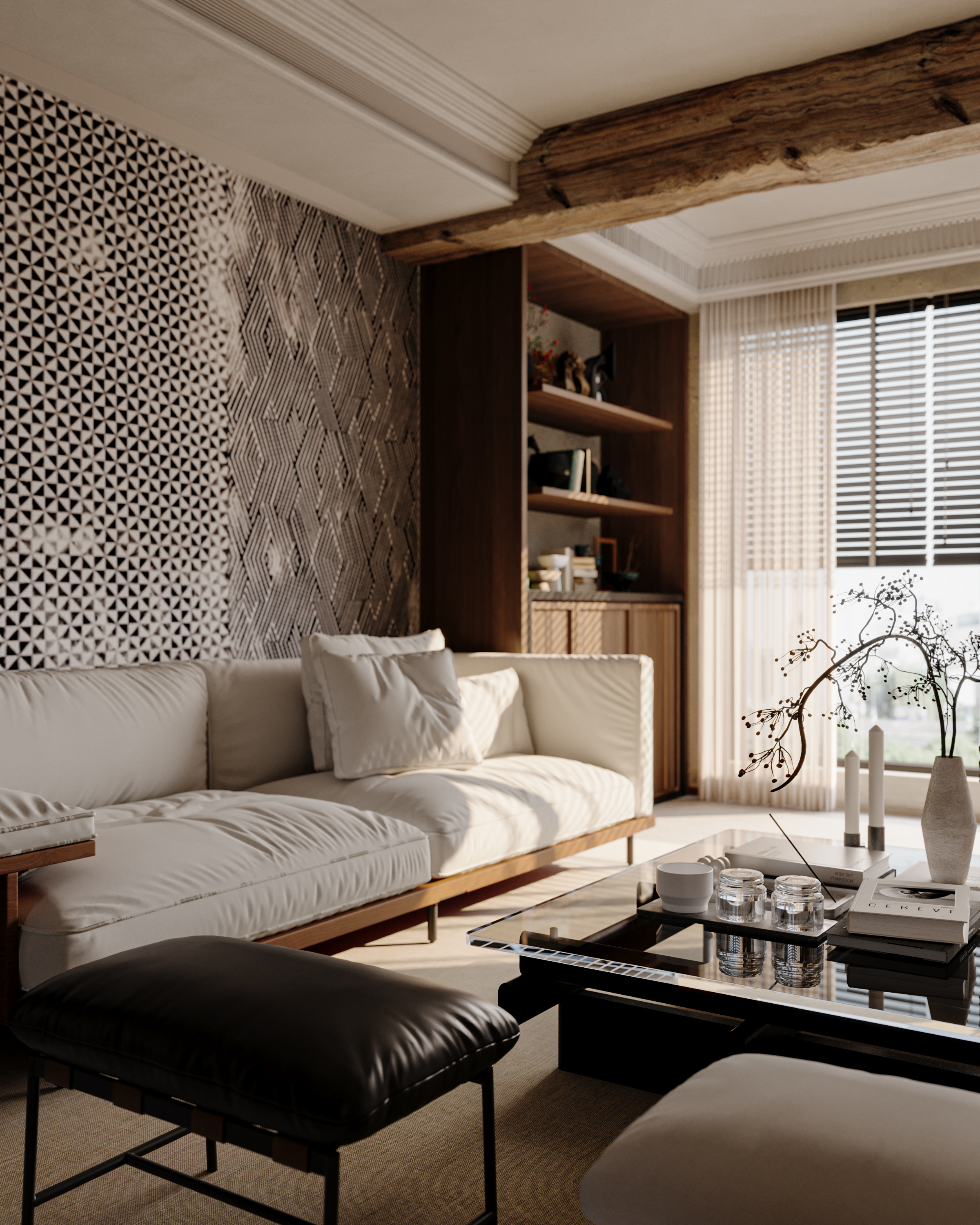 中古诧寂风·单身女性的家丨冈舍效果图表现-15