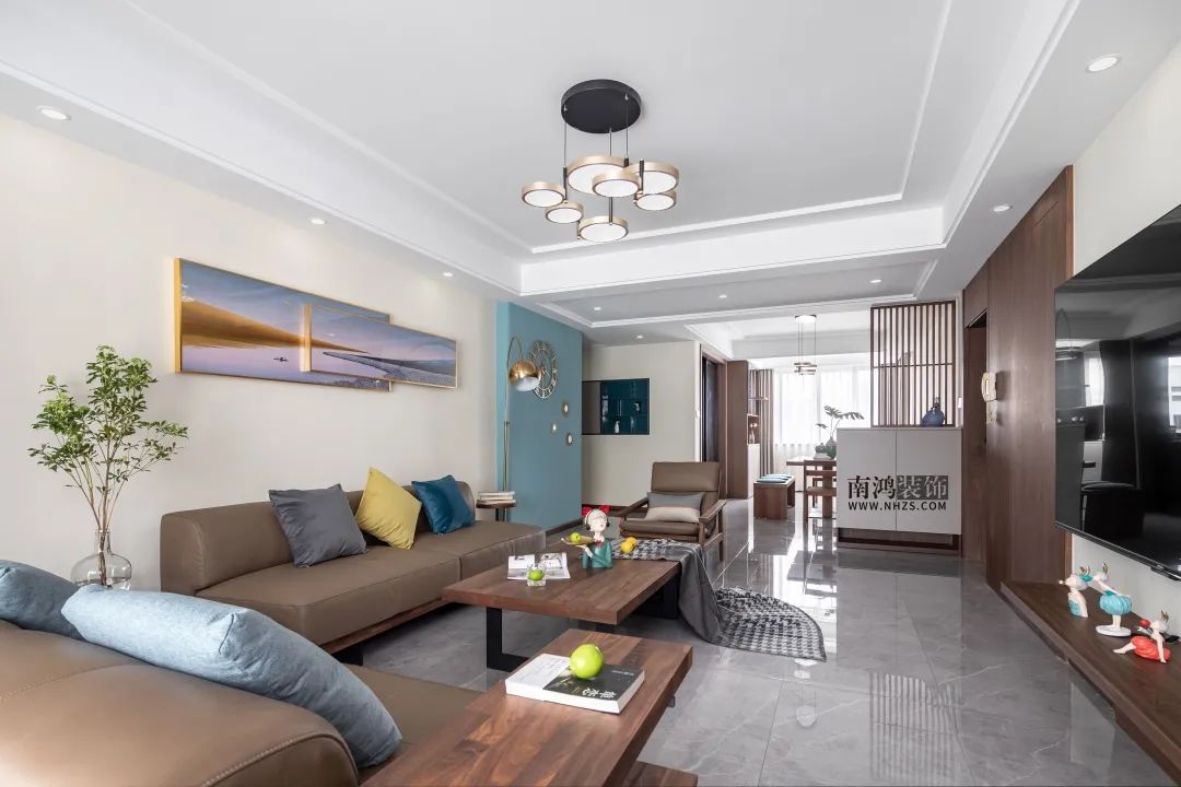 天一家园现代风格胡桃木家居设计丨浙江南鸿装饰-35