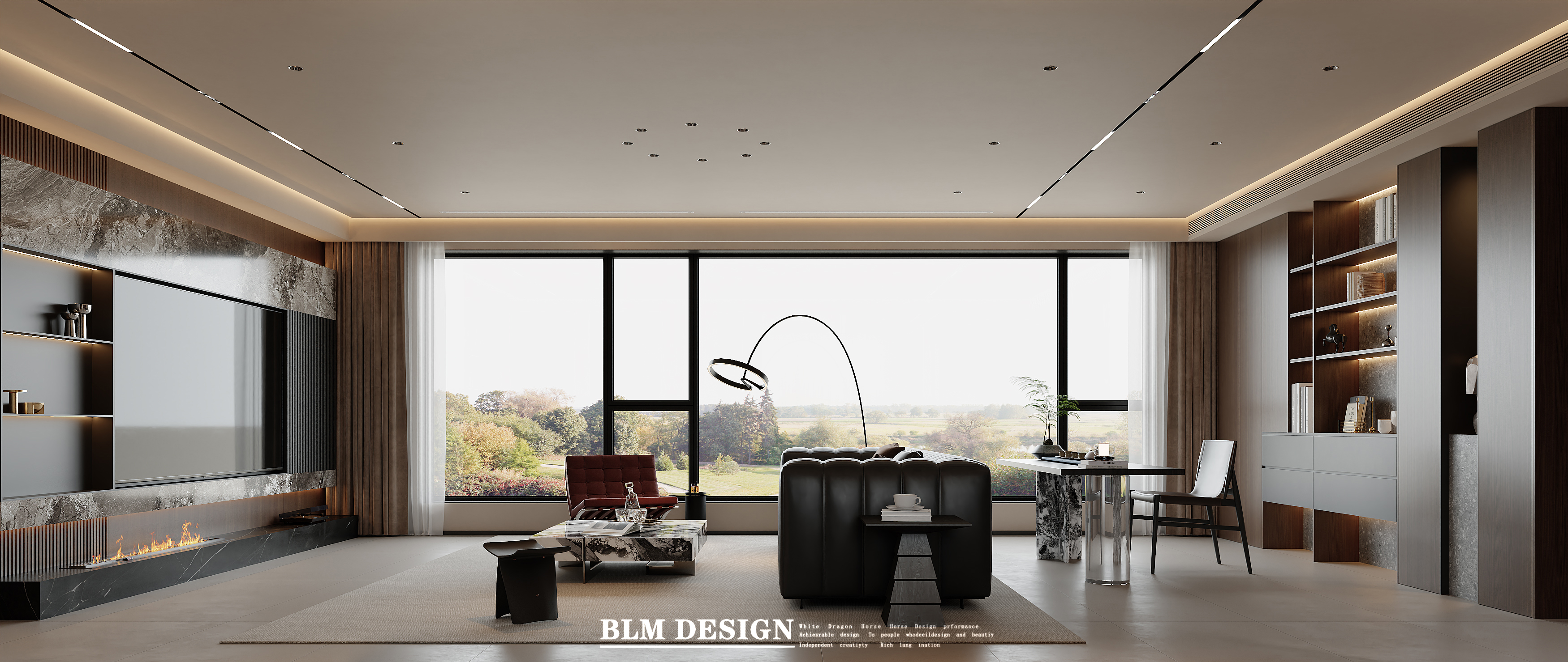 现代意式轻奢效果图案例分享-1