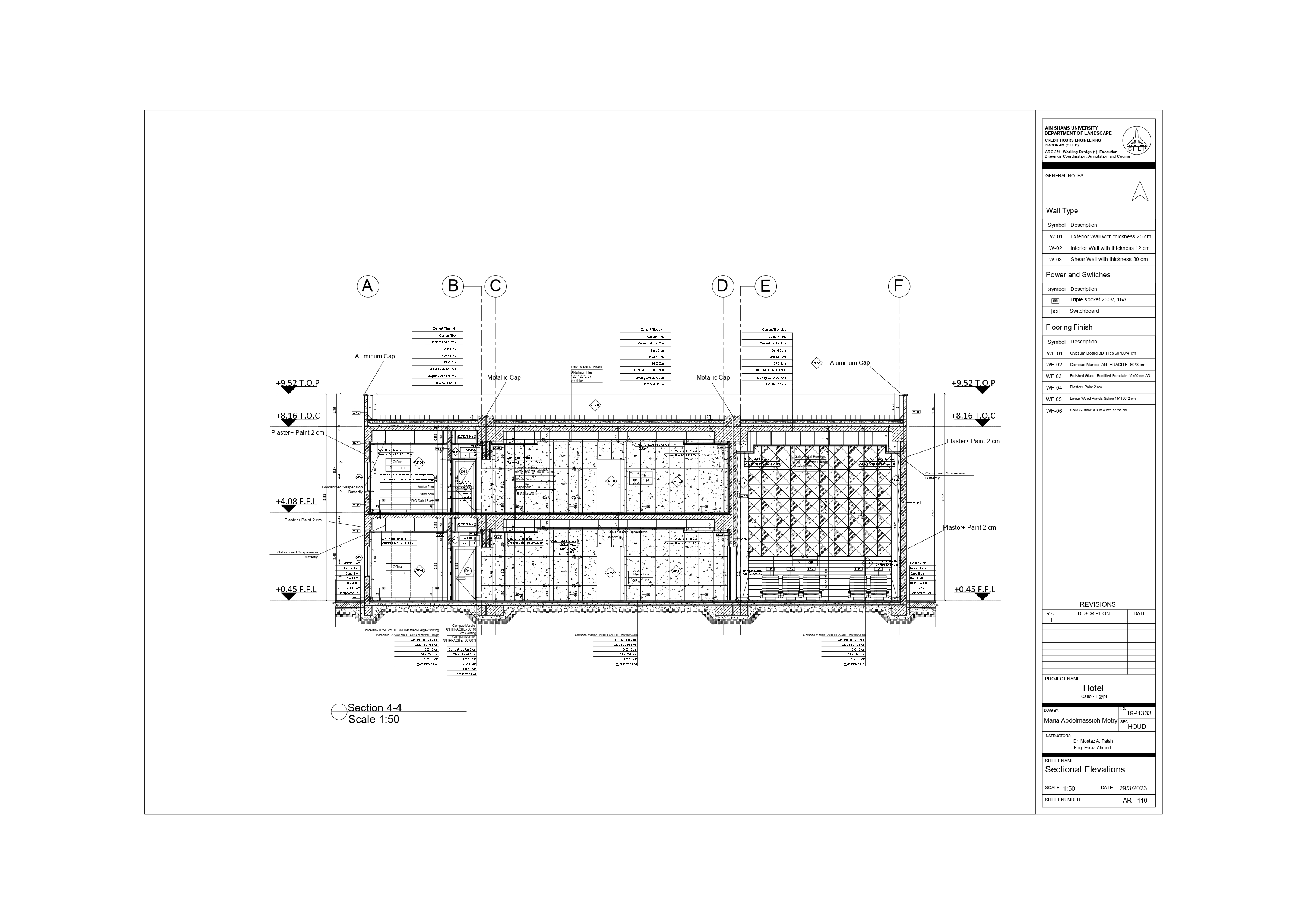 两层酒店工作图纸丨埃及开罗丨艾斯尤姆大学工程学院-11