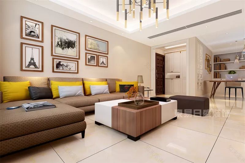 【冬日推荐】140㎡现代简约三居室 暖色调温馨之家-11