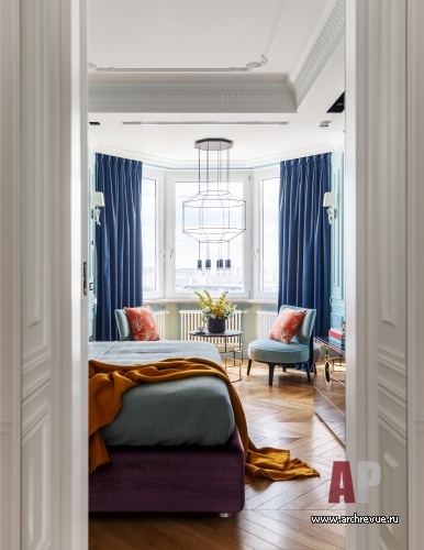 3室法式经典风彩色点缀公寓室内设计丨俄罗斯莫斯科丨Сальберг  Вачнадзе Оксана-37