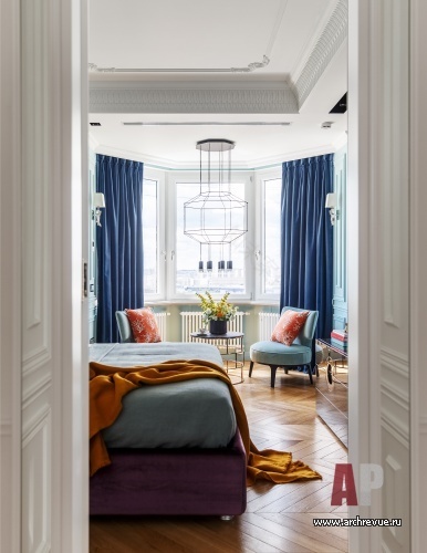 3室法式经典风彩色点缀公寓室内设计丨俄罗斯莫斯科丨Сальберг Вачнадзе Оксана-37