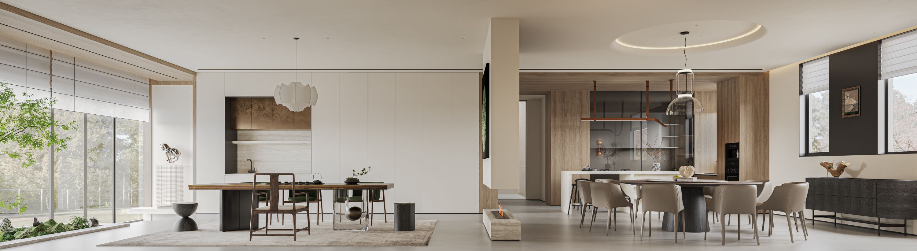 效果图|别墅里的空间设计表现-9