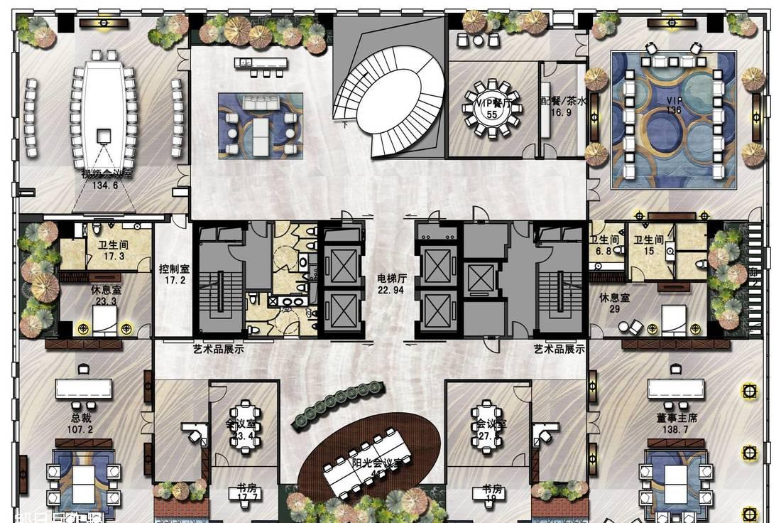上海盛源恒华大厦绿色办公空间设计-28