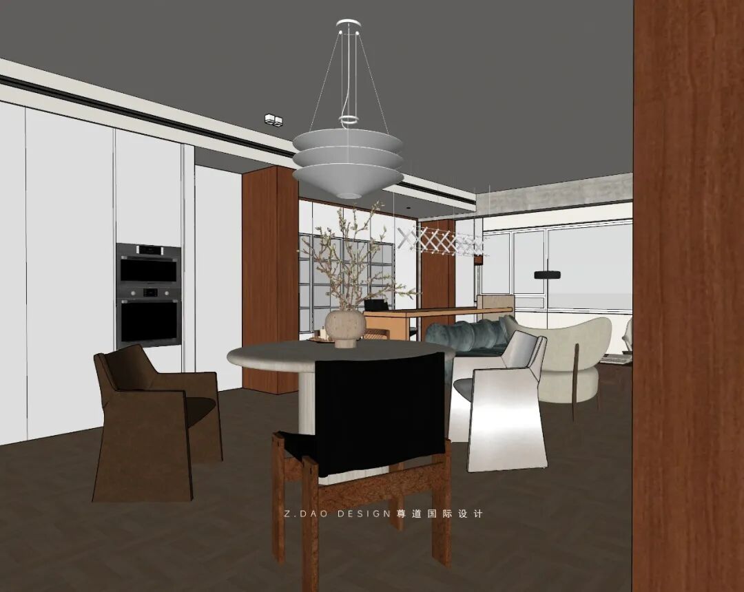 尊道新作|合肥『中央公园岚庭』中古风大平层设计，时光沉淀可持续松弛的家~-79