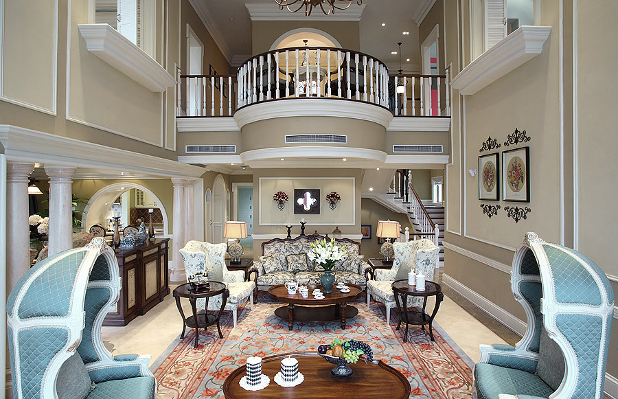 法式简约家装别墅样板房-29