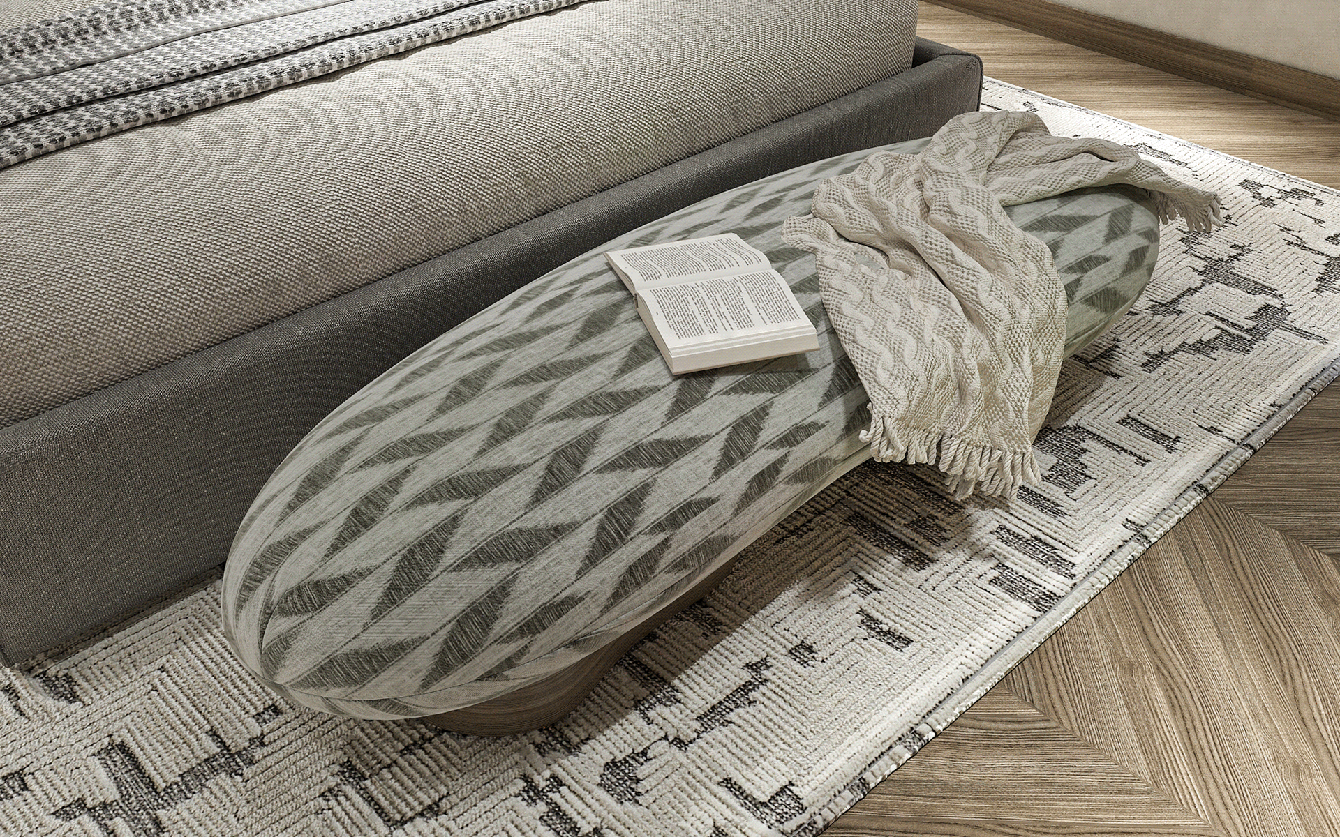 开罗主卧及开放式浴室与全景浴缸设计丨埃及开罗-12