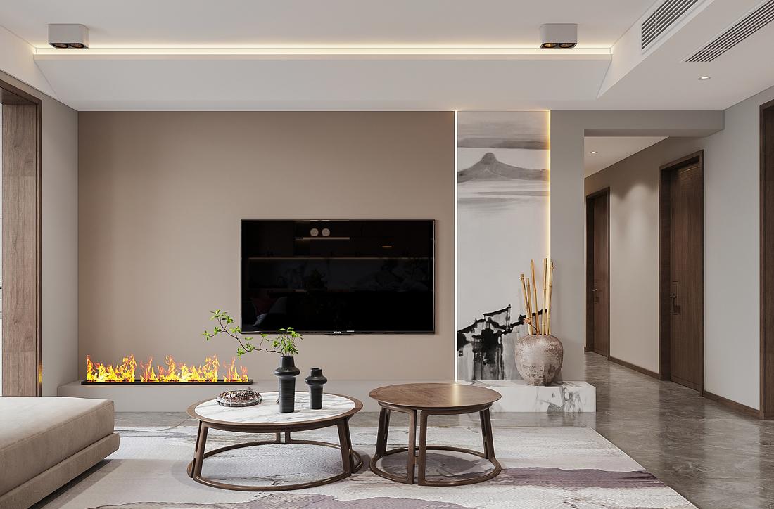 新中式平层设计丨点墨设计-3