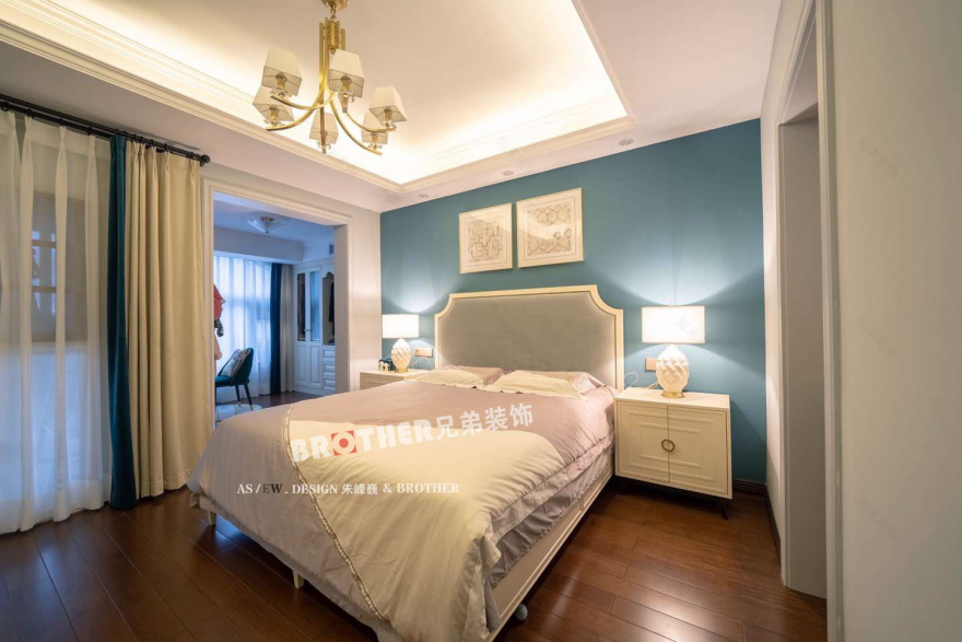 金辉城耀江府轻奢美式跃层装修设计案例-17