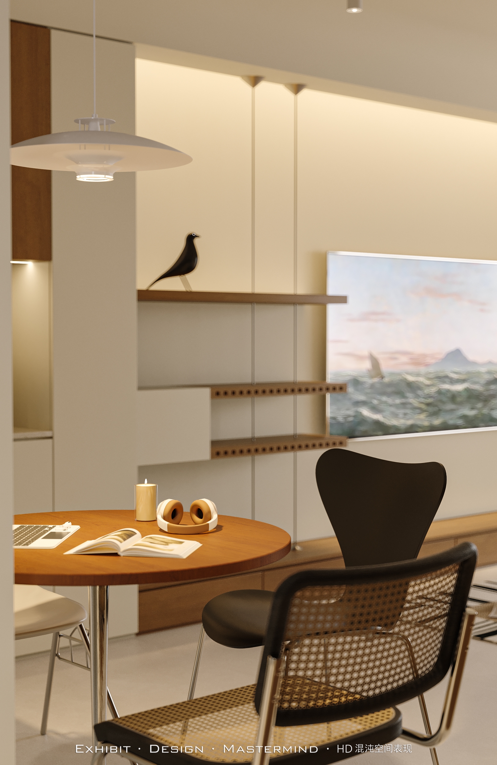 现代 极简风 客餐厅 X 混沌空间效果表现-4