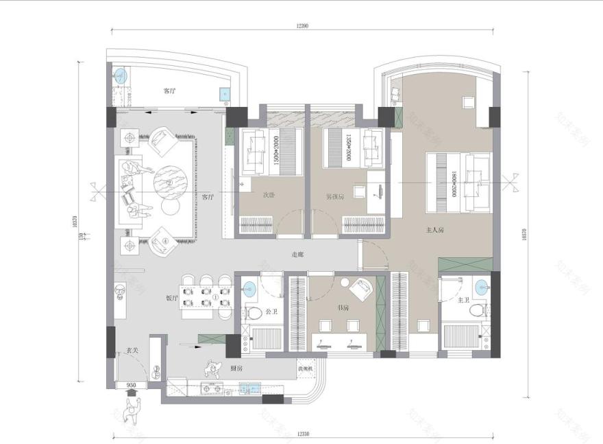 广州天河区 120m²现代简约家居设计丨中国广州-44