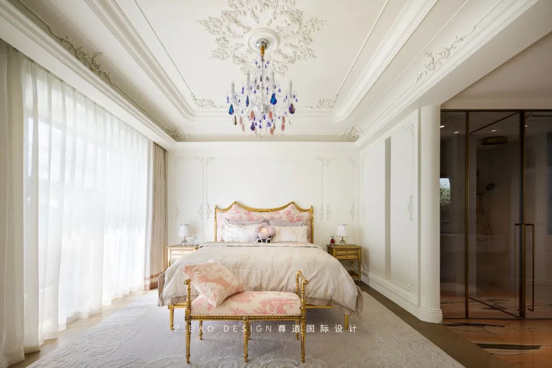 合肥『国贸天成』360㎡奶油法式风叠墅丨尊道国际设计-46