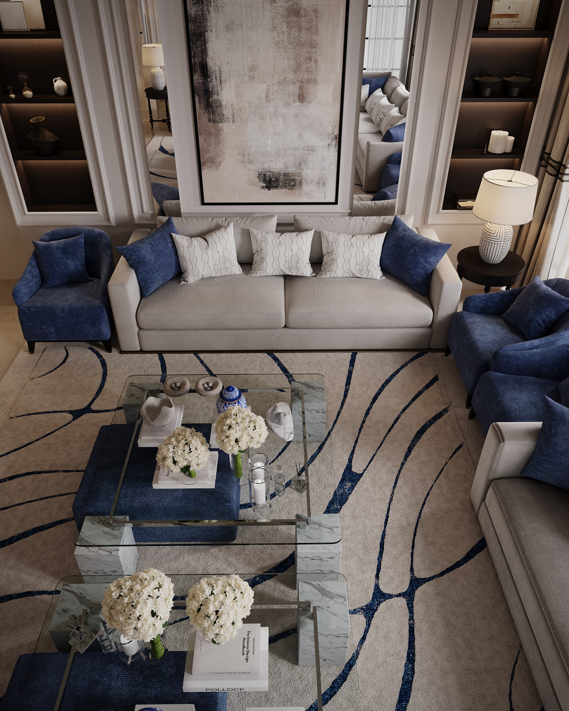 过渡性现代会客厅丨沙特阿拉伯丨kaf interiors-6
