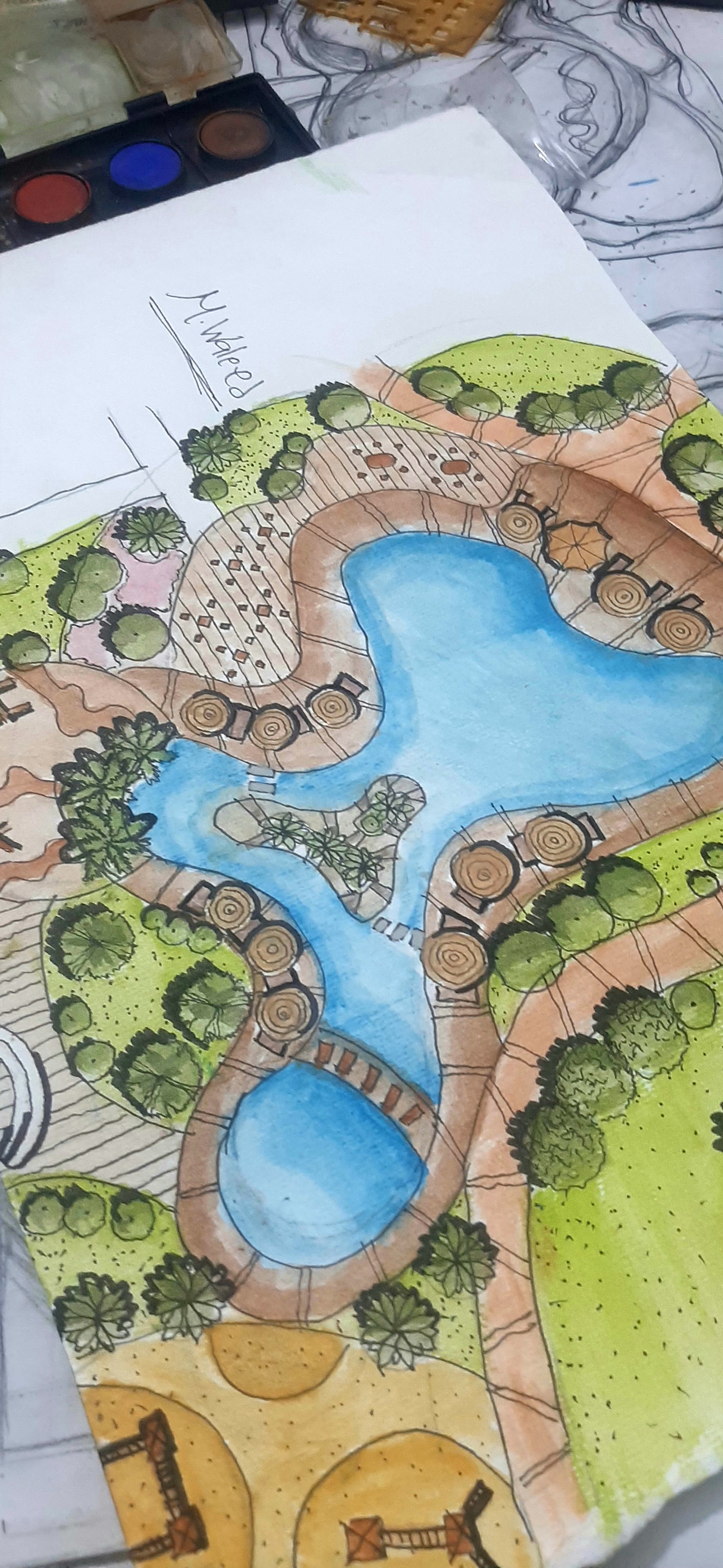 manual sketch for public garden-1