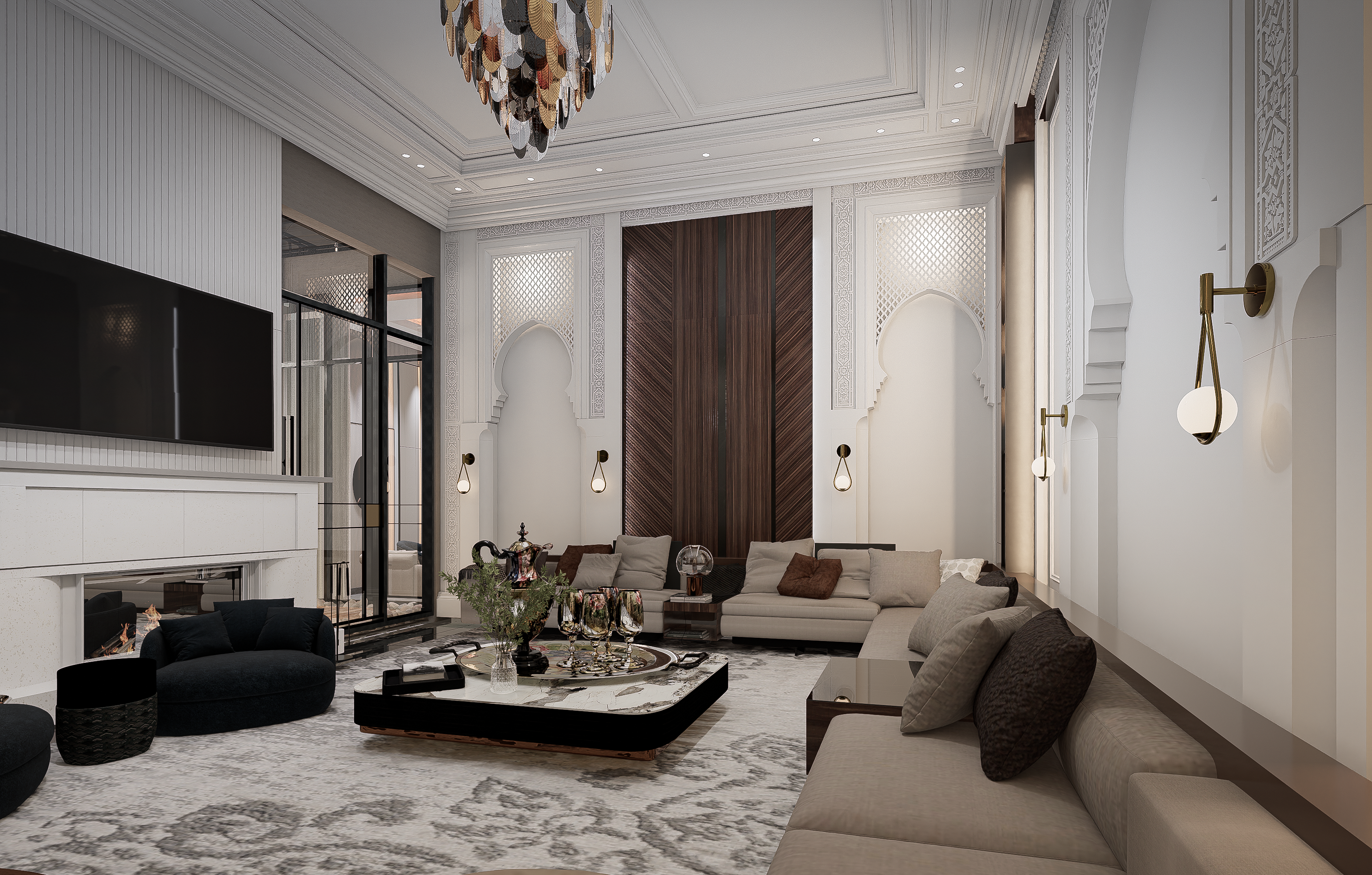 艾因花园和休闲区丨The Diwaniya Design-21