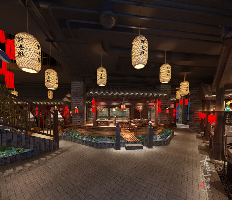 成都春熙里老火锅店(春熙总店)——成都老火锅店装修设计成都火锅概念店设计-3