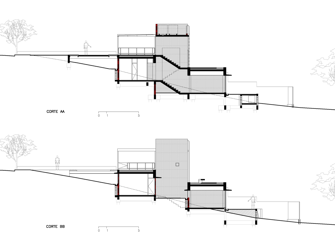巴西 Centro Arquitetura APF House，融入自然的别墅设计-48