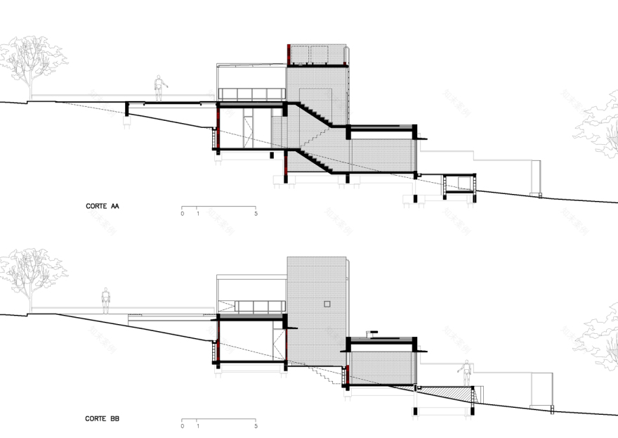 巴西 Centro Arquitetura APF House,融入自然的别墅设计-48