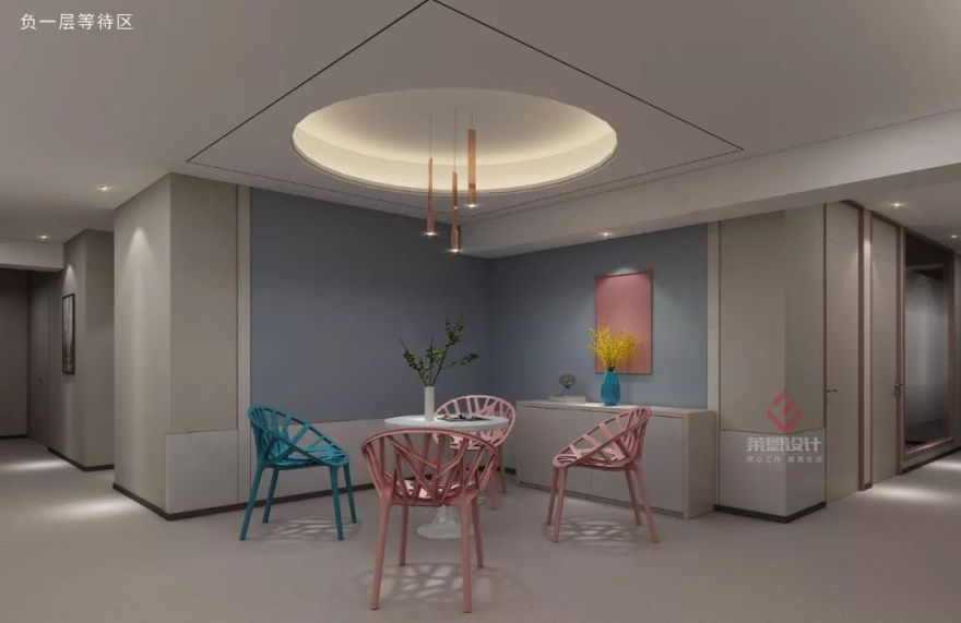 梦幻粉蓝,上海医疗美容医院设计诠释女性美-68