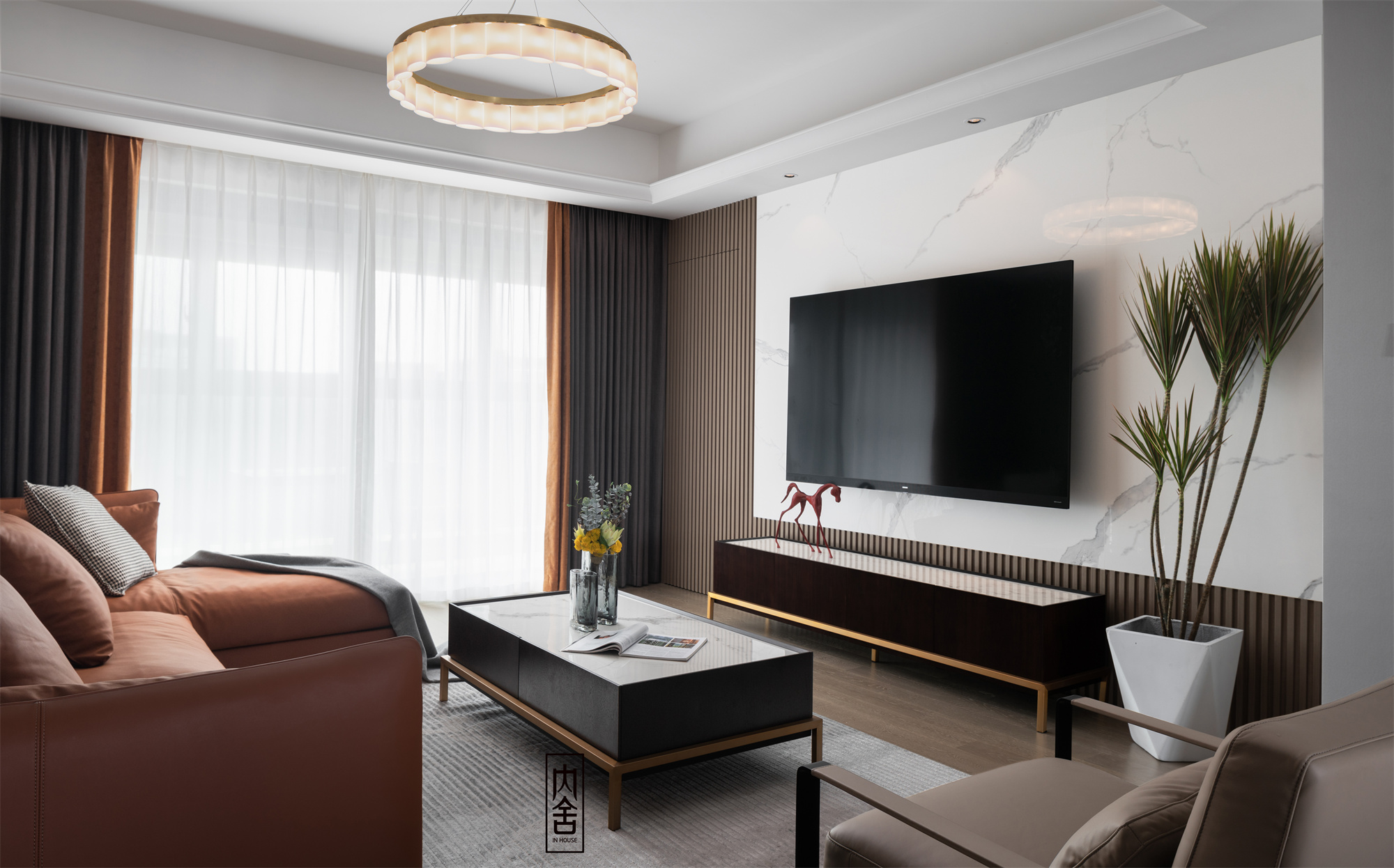 遇见·秋天 · 现代轻奢四居室设计丨美国西雅图丨内舍整体软装-11