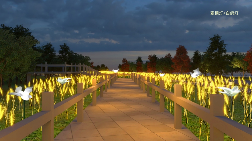 武乡马牧河河道亮化设计-14