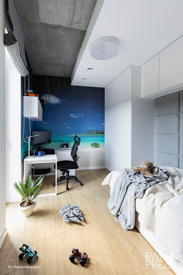 Interior in Mikołów - raw minimalism vs warm coziness-43