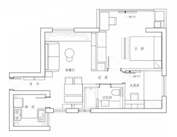 53㎡小两居,原木色北欧风,功能齐全且舒适-14