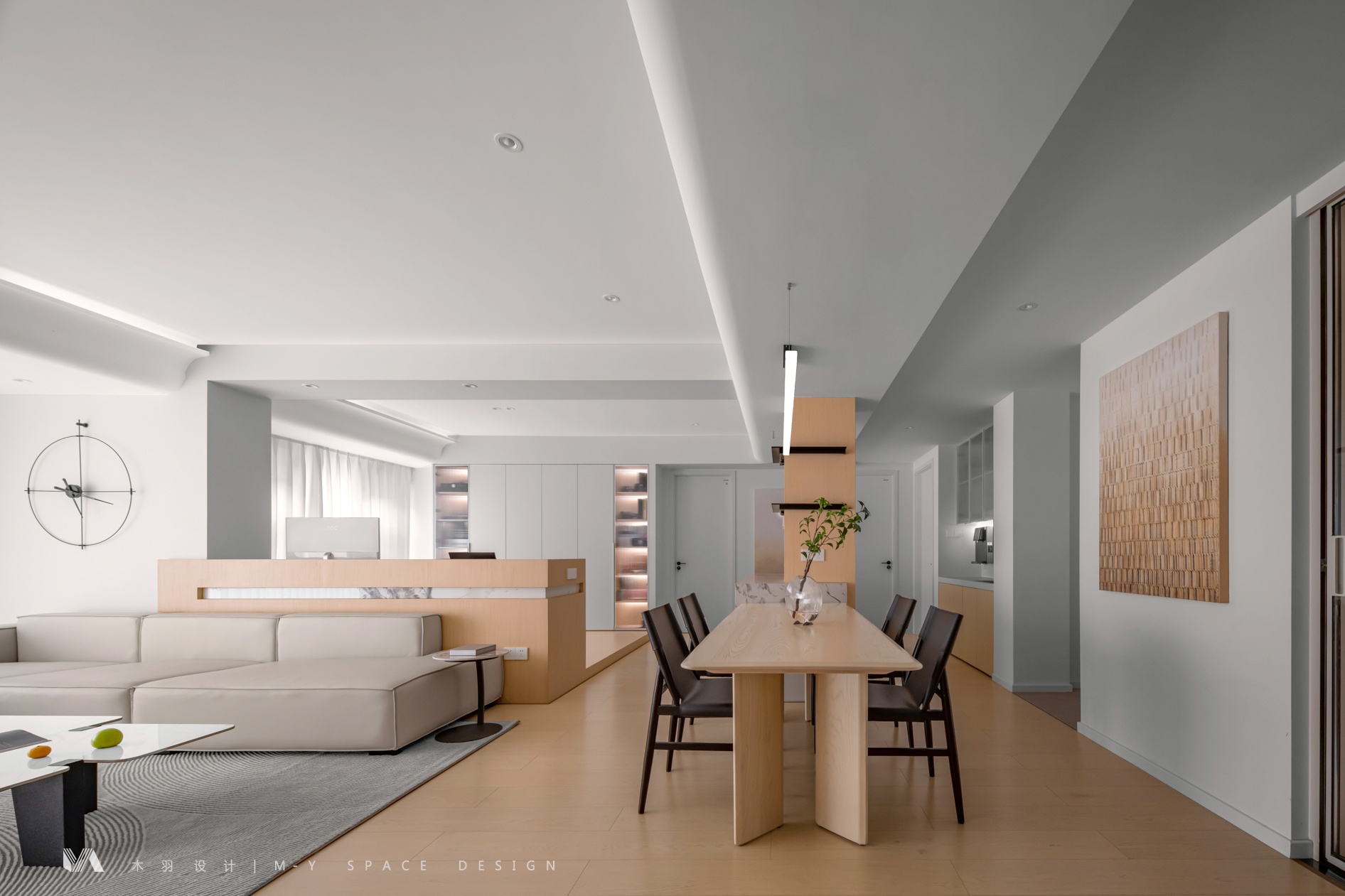175㎡大平层原木风设计丨中国武汉丨武汉木羽设计-10