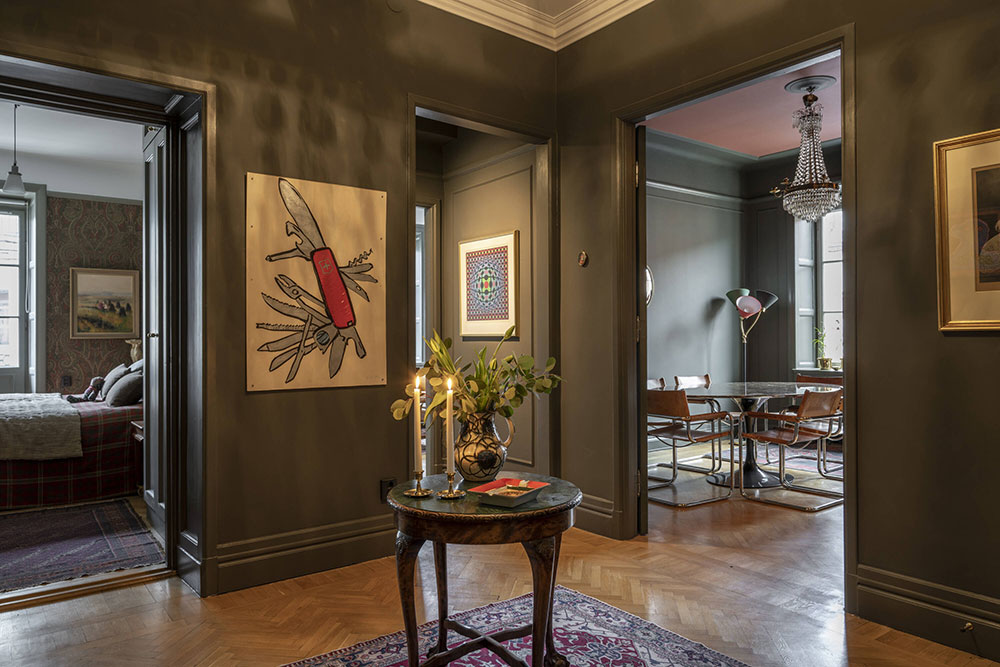 斯德哥尔摩 85 平米公寓 | 混搭风格与大胆艺术碰撞-6