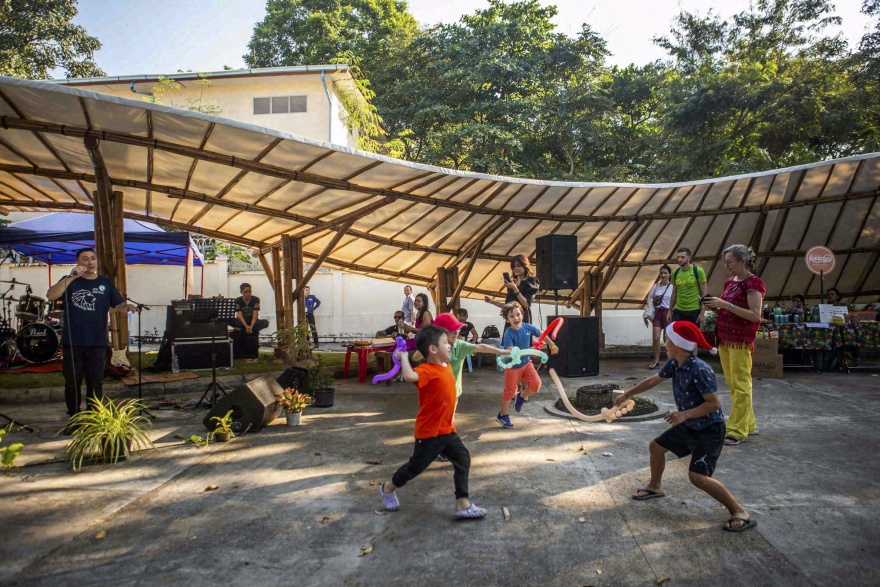 谢德学校操场亭丨缅甸丨Blue Temple-10