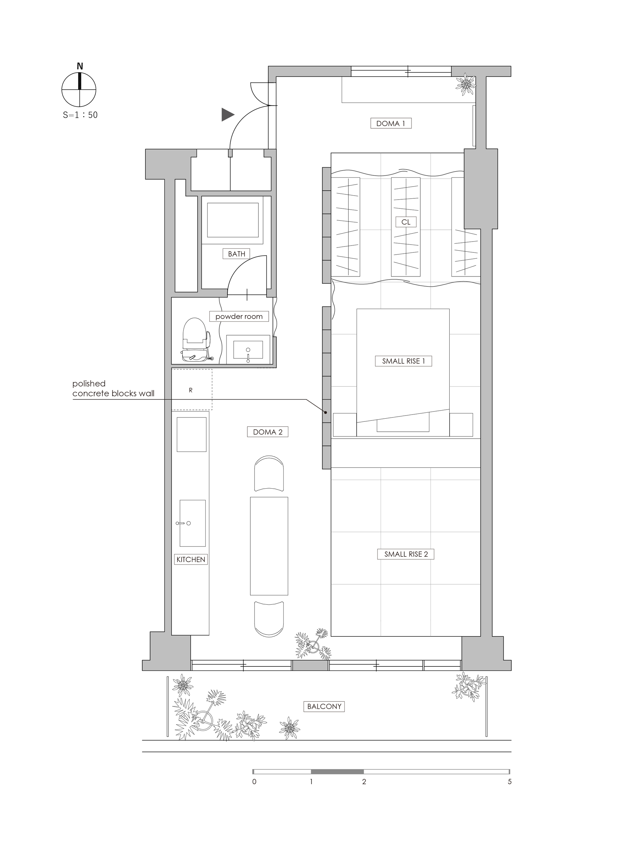 Dwelling With Independent Concrete Block Wall / Asano - Izue Architect Office-16