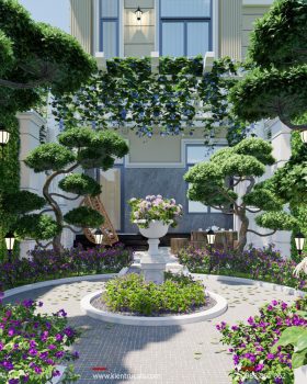 免费的SketchUp花园外部模型丨Duy Loc