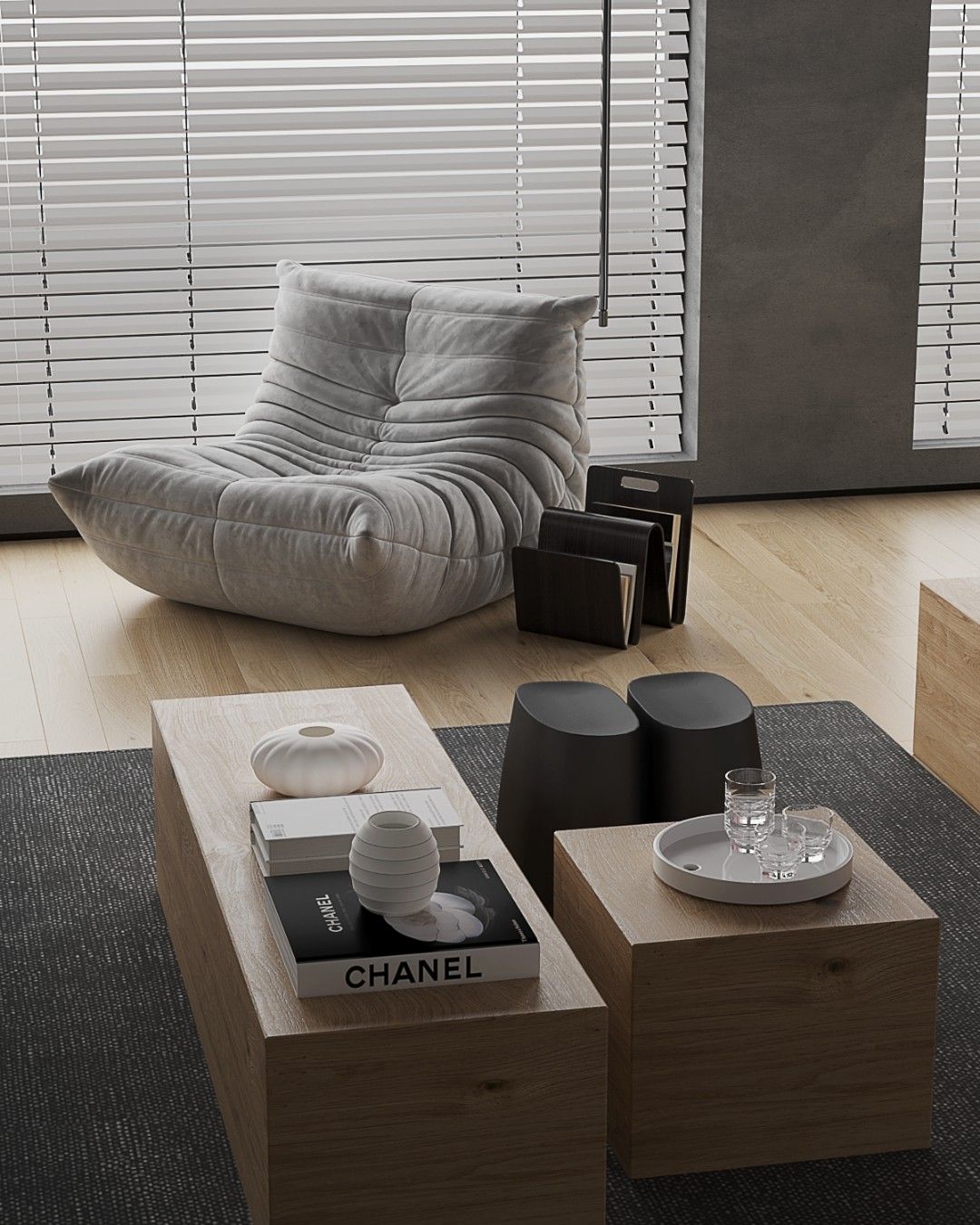 现代灰白空间设计-3