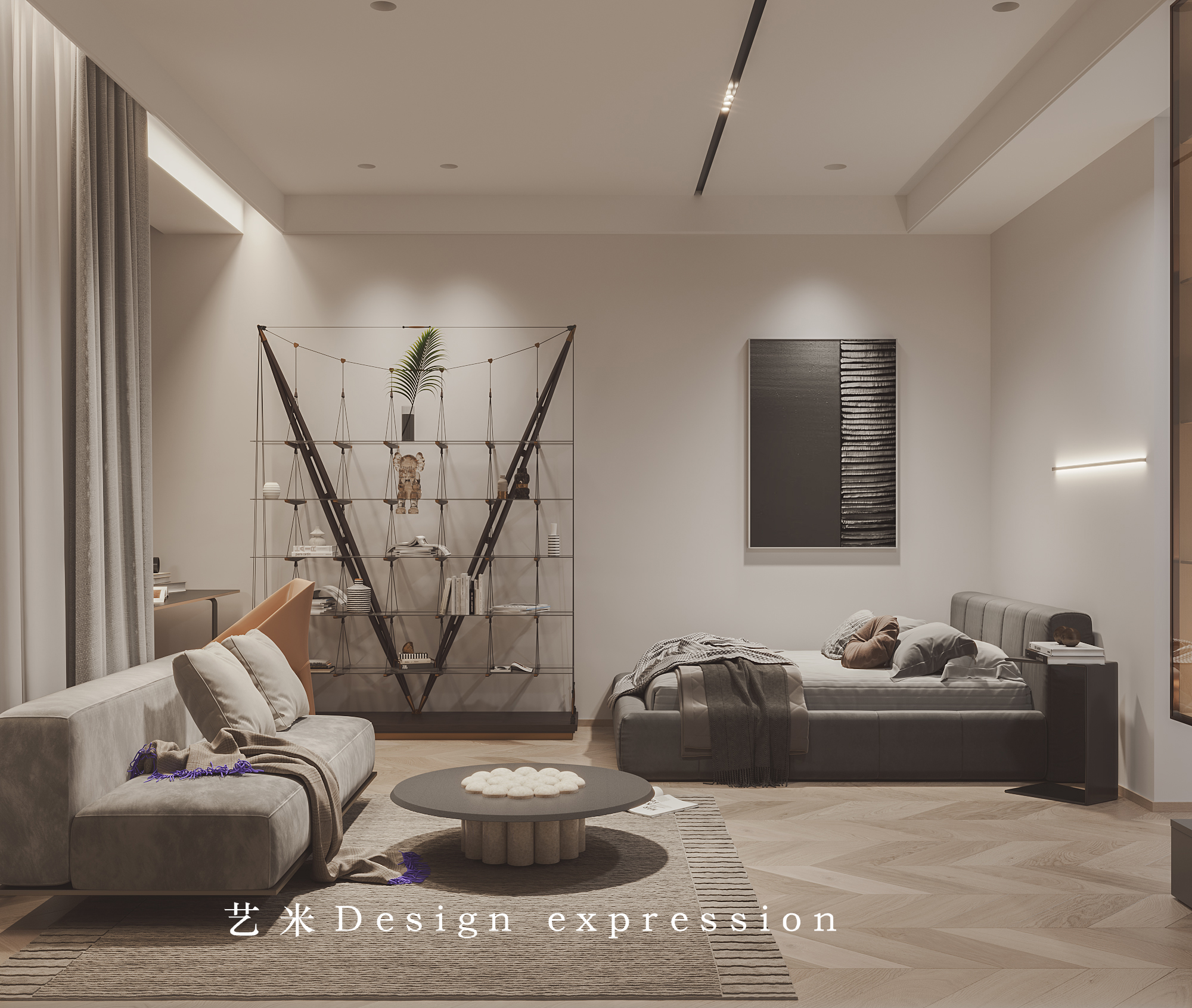 现代挑空别墅-艺米效果图-3