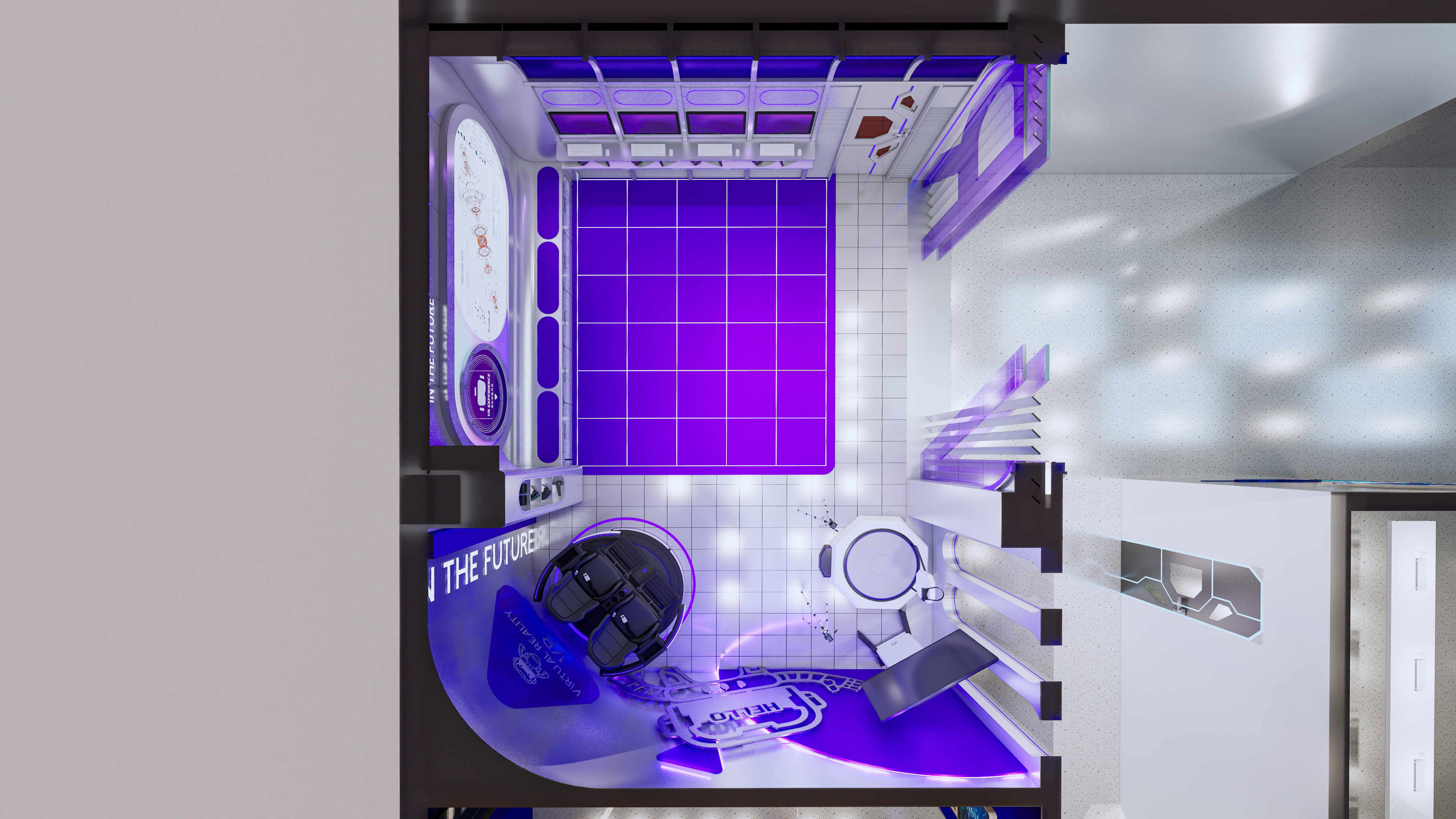 校园文化空间设计 未来感的科技教学VR空间设计-5