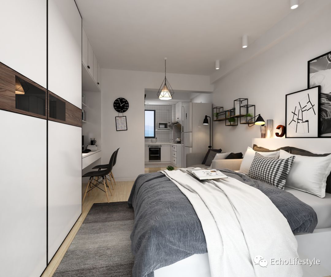 26 平米一居室变身 8 大功能区,小户型装修典范-35