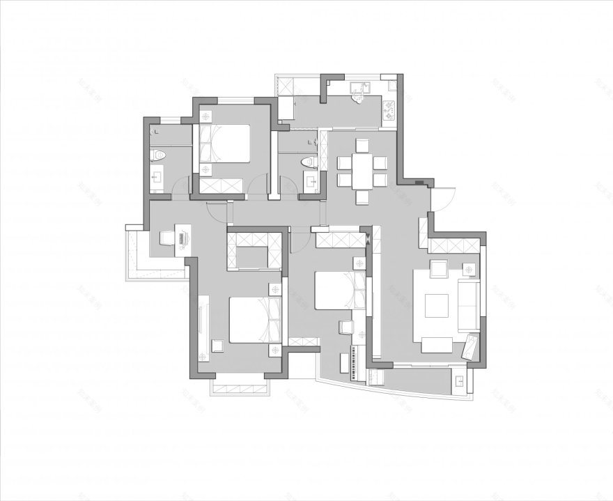 暖阳下的现代简约生活 | 苏州湖畔天城 140 平设计案例-10