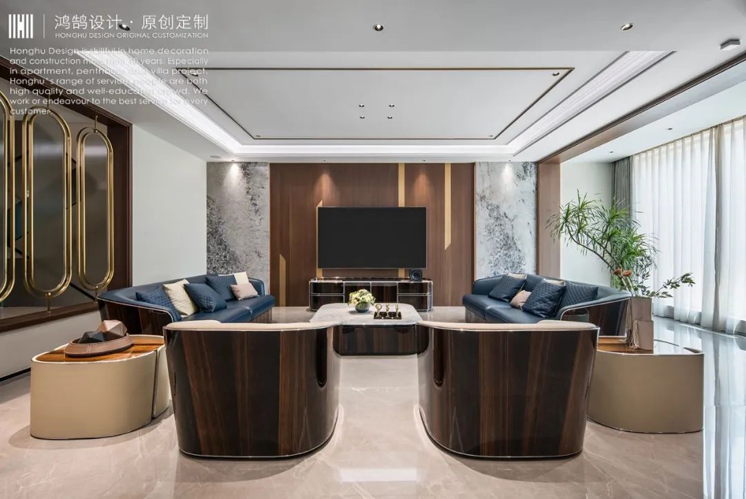 1000㎡别墅 | 星空影院+桑拿房的极致舒展。-14