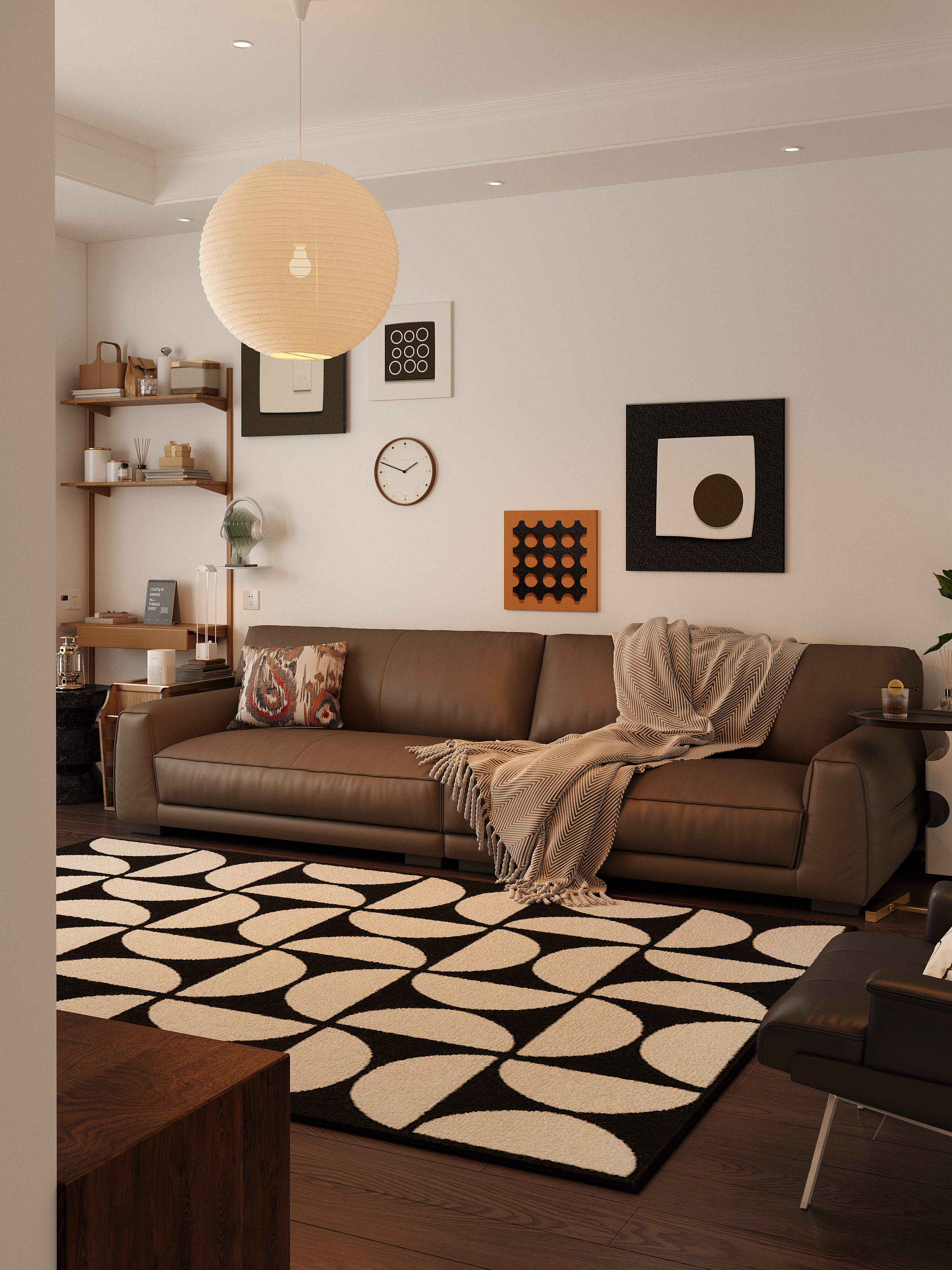 黑白棕搭配室内设计-7