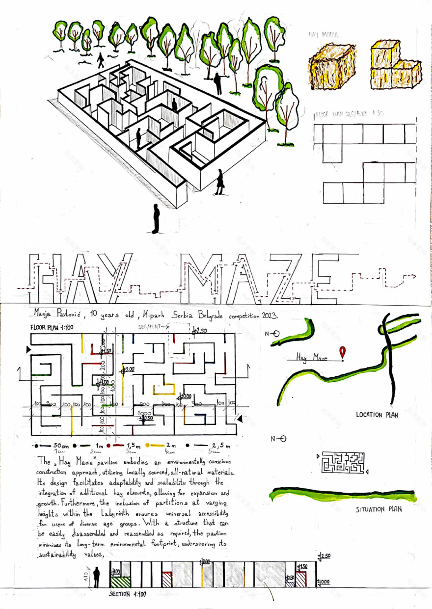 Hay maze pavilion(干草迷宫亭)丨贝尔格莱德丨Kiparh(儿童建筑暑期学校)-16
