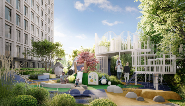 ЖК «1й Нагатинский»景观美化项目丨俄罗斯莫斯科丨Бюро А4-41