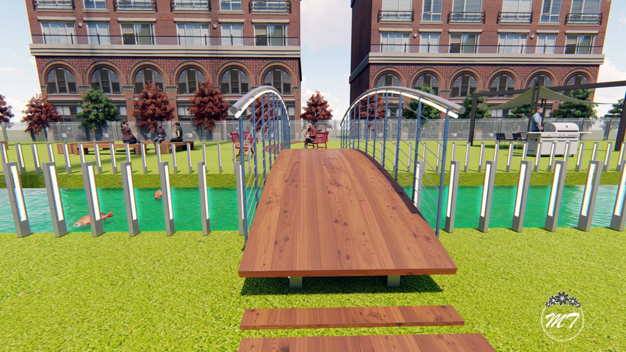 现代步行桥设计-4