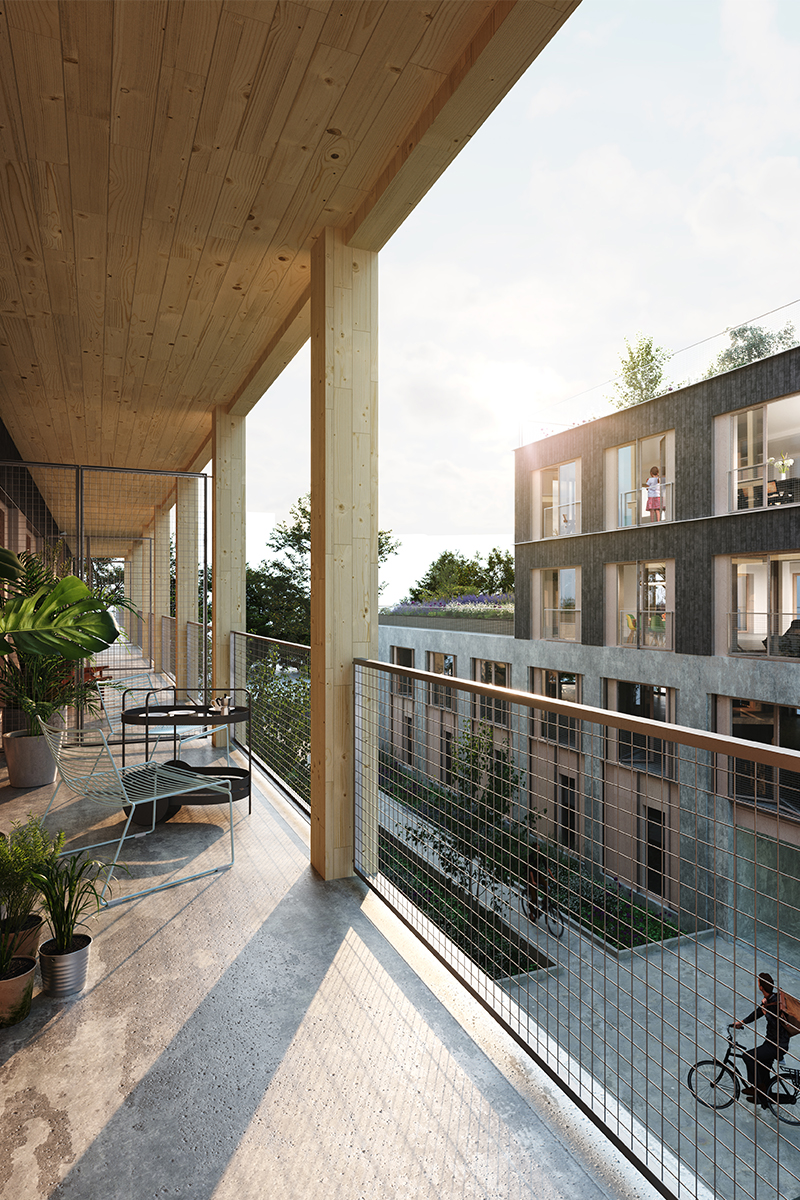 Logements en lanières, quartier des Groues-4