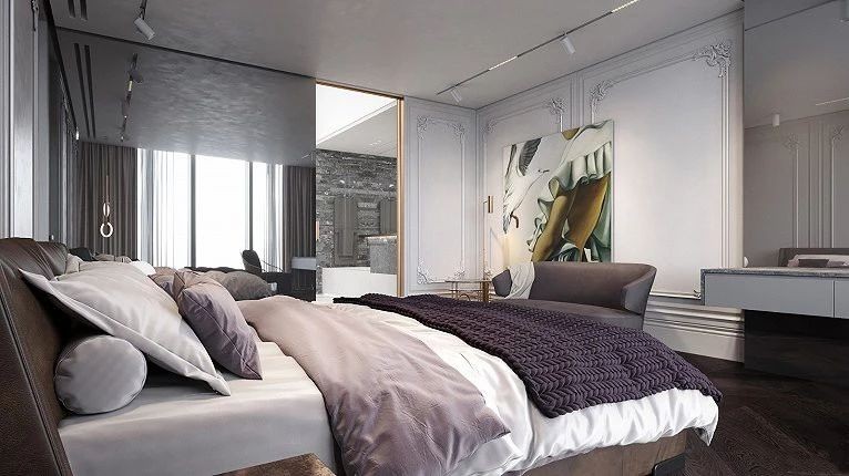 现代简约轻奢风格 | 混搭元素打造高级感大宅-23