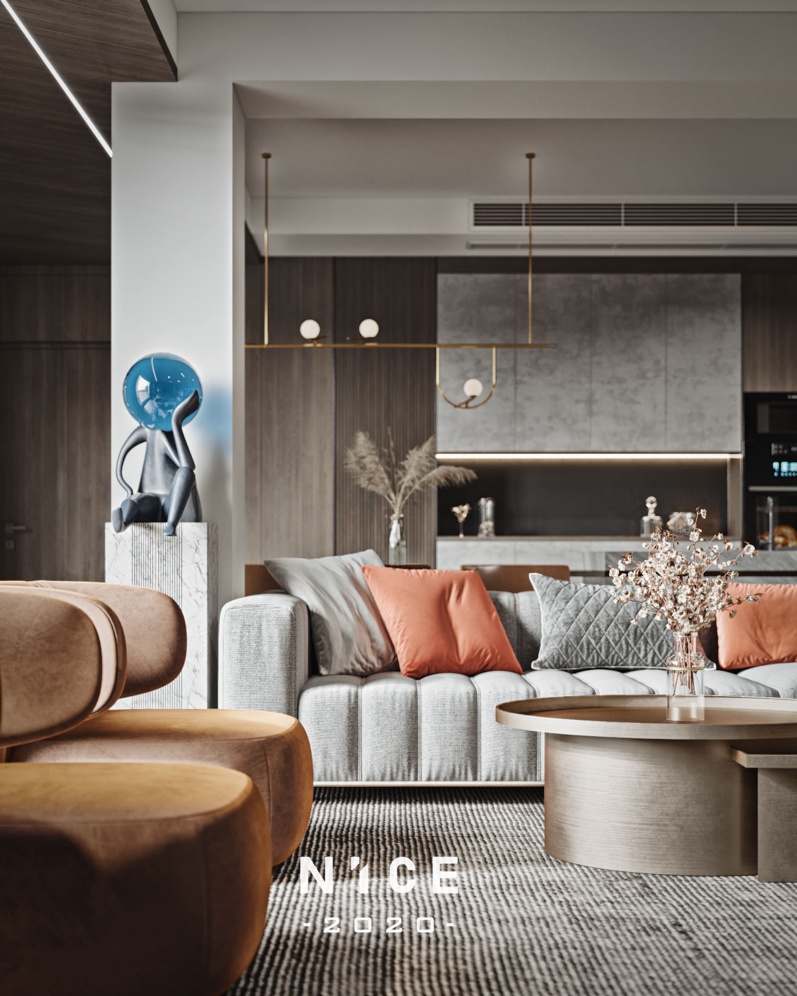 梦幻海洋之家 | 简约现代风格与自然元素完美融合-4