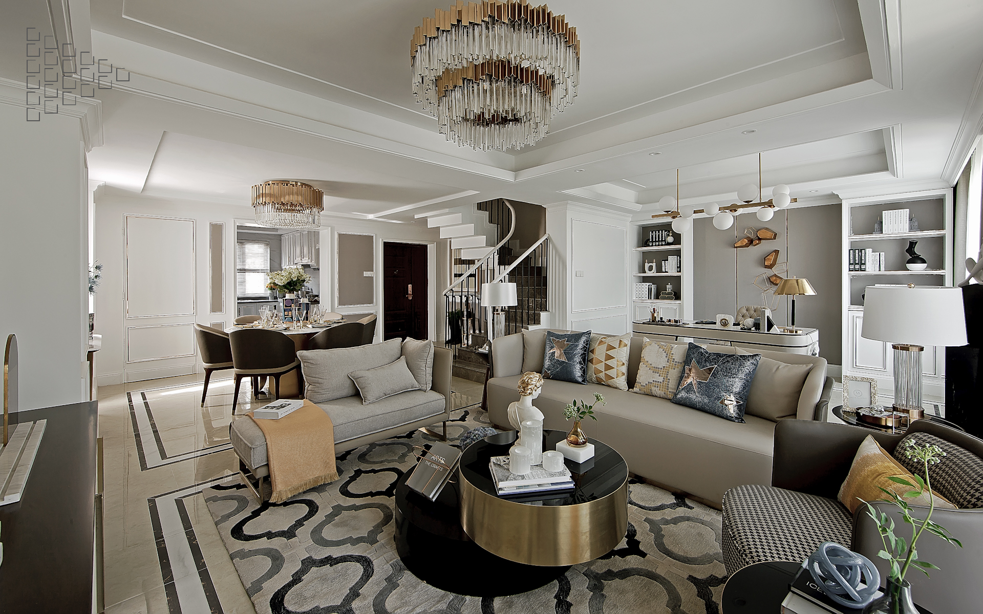 大理轻奢混搭风样板房-6