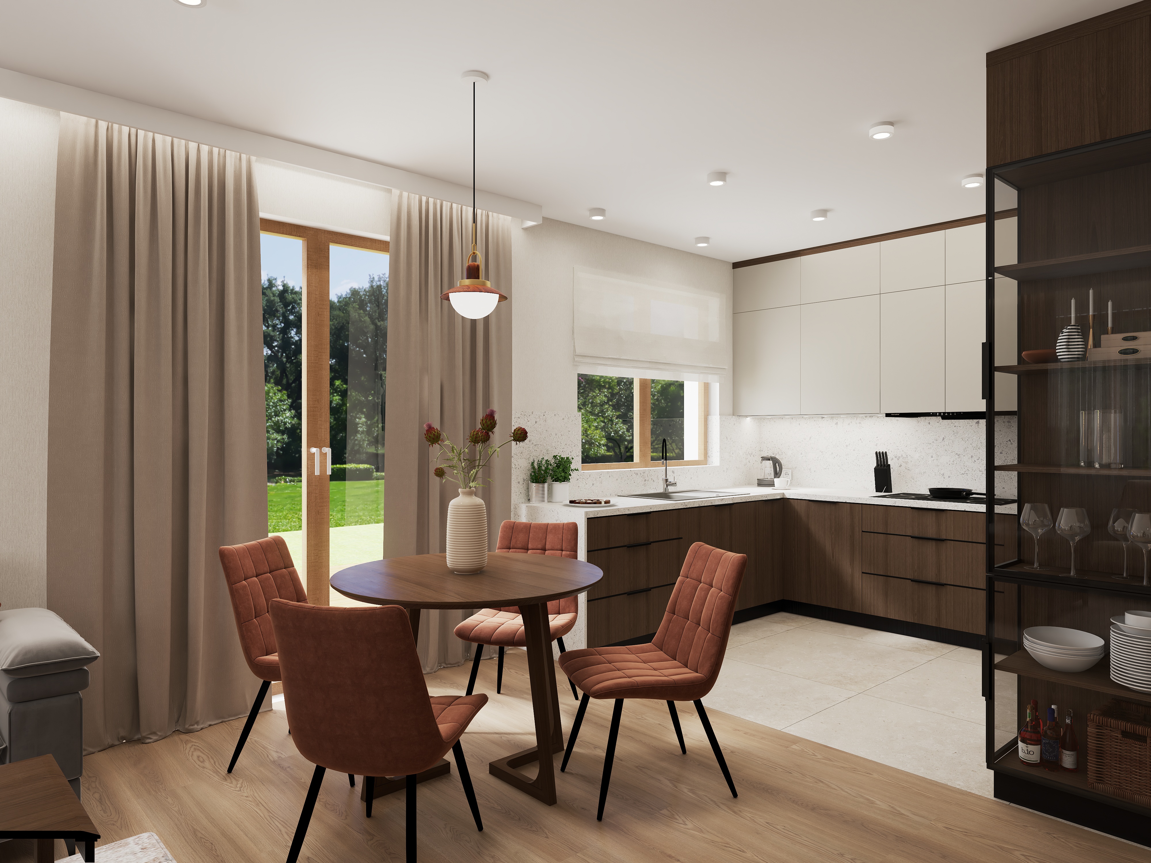 Otwarta Kuchnia z Jadalnią i przestronnym Salonem-3