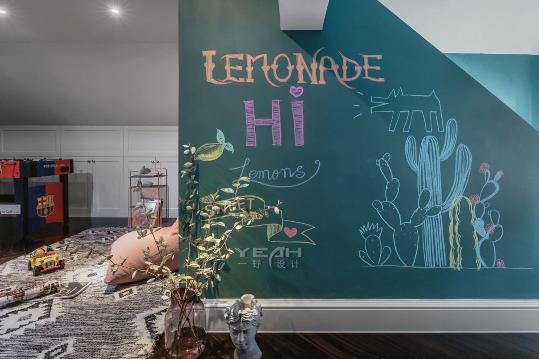 中南雅苑 | 140m² | 美式风格 | 奶油蓝与火烈鸟粉的完美融合-2